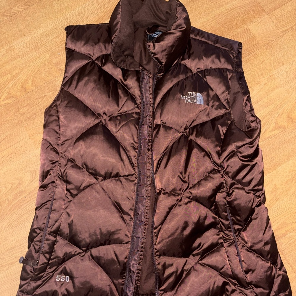 The North Face Women's Brown Puffer Vest - Size L